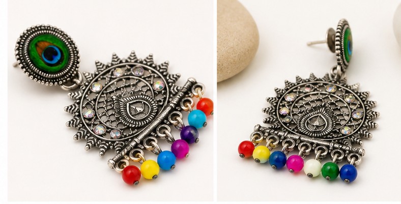 Peacock Eye Designer Earrings