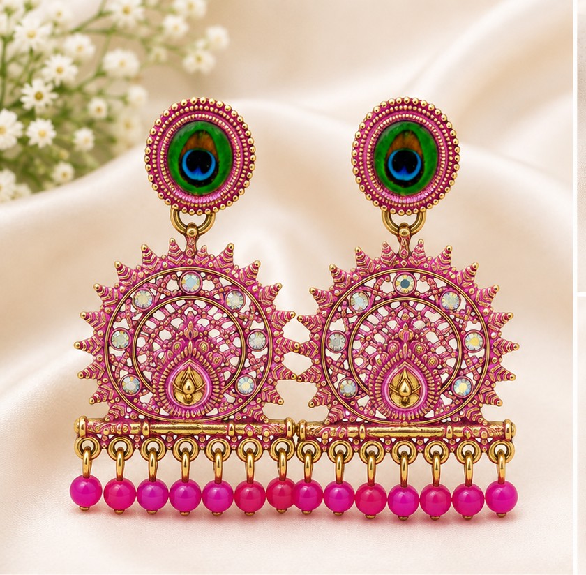 Peacock Eye Designer Earrings