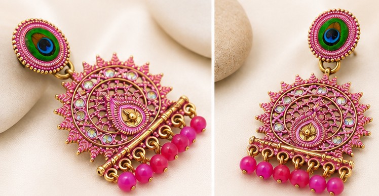 Peacock Eye Designer Earrings