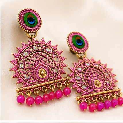 Peacock Eye Designer Earrings