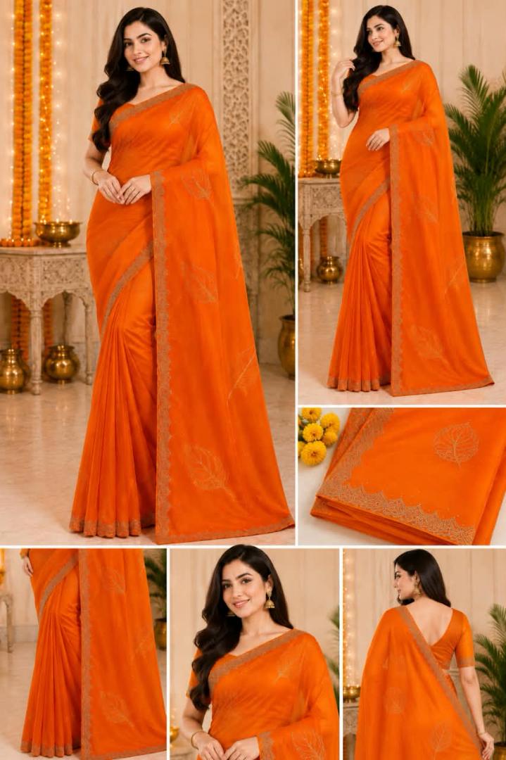 Patrani Premium Designer Embroidered Saree – Elegant Festive Collection