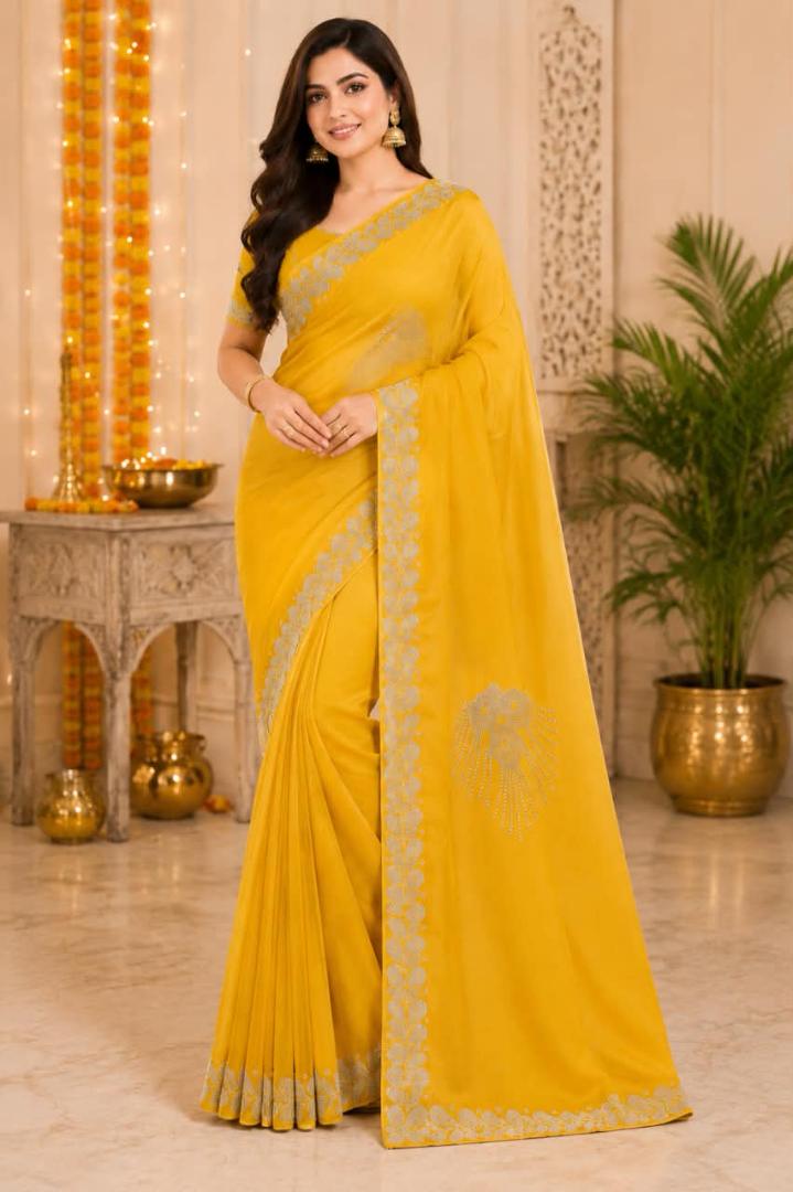 Patrani Premium Designer Embroidered Saree – Elegant Festive Collection