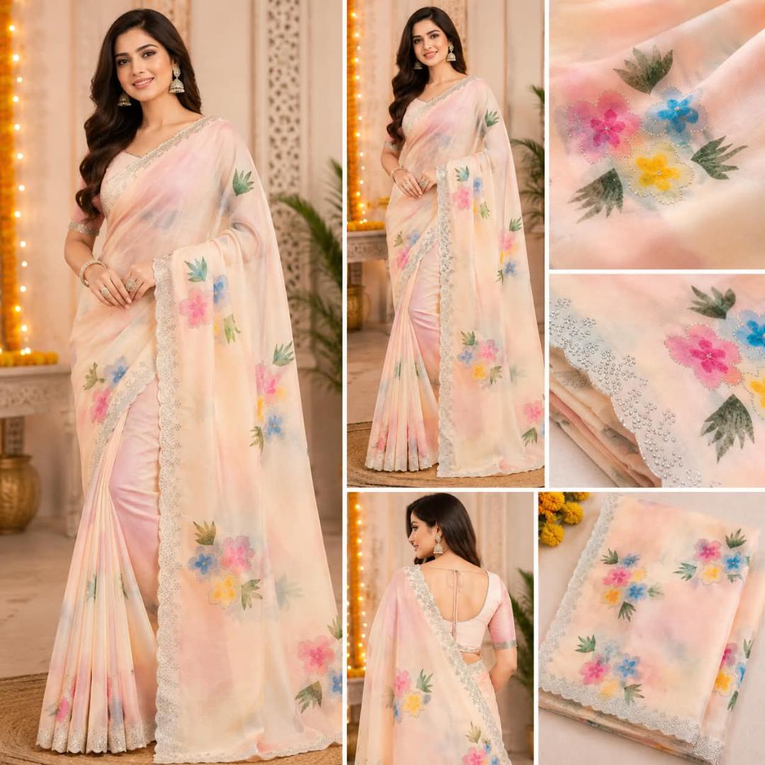 Patrani Premium Designer Embroidered Saree – Elegant Festive Collection