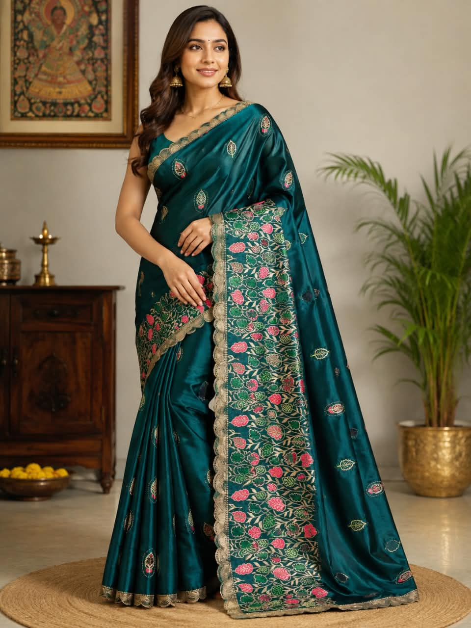 Patrani Premium Designer Embroidered Saree – Elegant Festive Collection